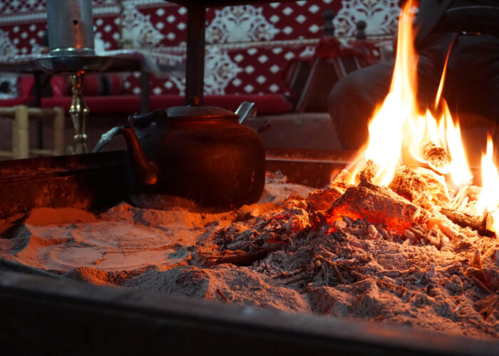 fire place in the camp - Wadi Rum Desert