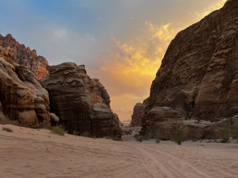 Noghra canyon wadi rum